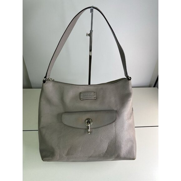 Kate Spade New York Leather Front Pocket Shoulder Handbag Purse Tan - Picture 1 of 11